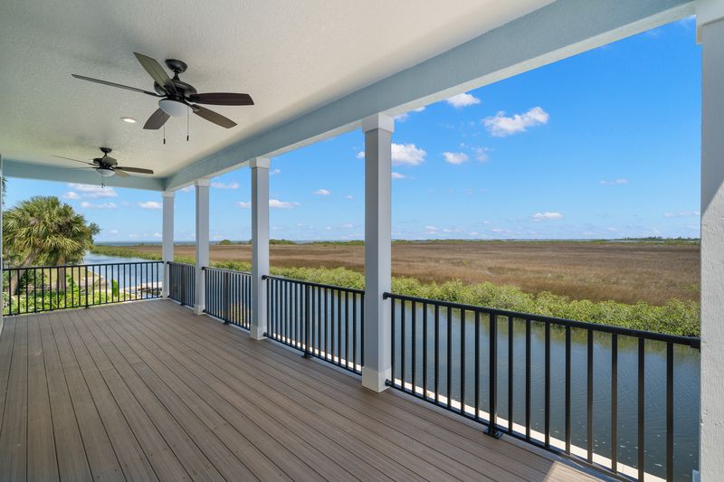 outside deck custom coastal home in florida