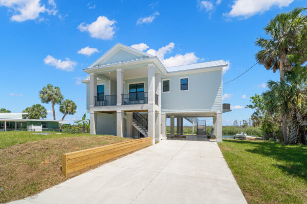 Custom Home in Aripeka, Florida - Rear Exterior